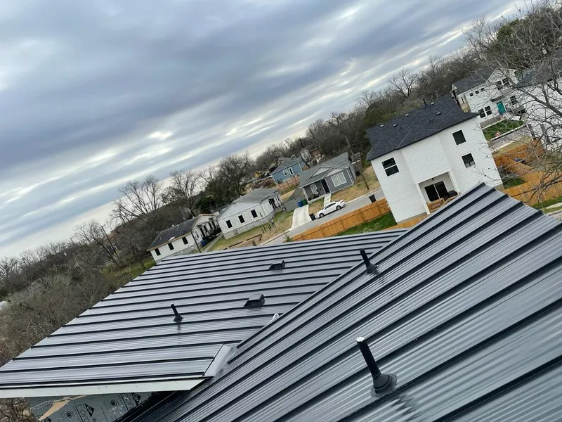 Standing seam metal roof panels with vents for Skylight Repair in Kearny